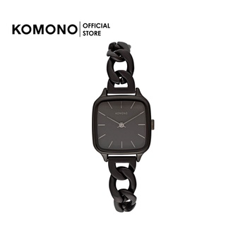 KOMONO Watch Kate Revolt Black  นาฬิกาผู้หญิง หน้าเหลี่ยมเล็ก สายโลหะ สีดำด้าน