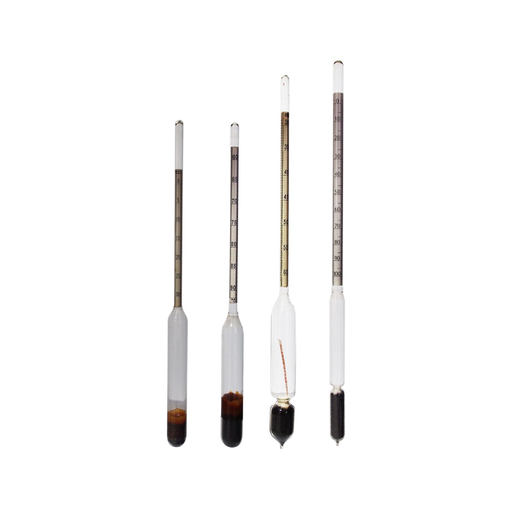 ไฮโดรมิเตอร์วัดความหวาน 4 ชิ้น/ชุด (Brix Hydrometer 4 pcs./set)