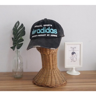 Vintage Adidas 7 Panel Cap สีดำ มือสอง ของแท้