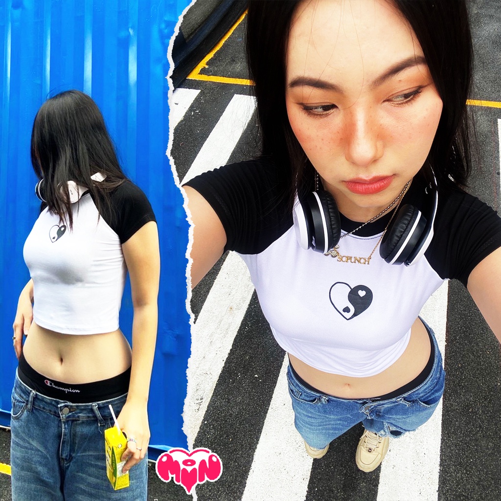 เสื้อครอป "หยิน หยาง" 3 สี Crop top yin yang MAYANA BKK
