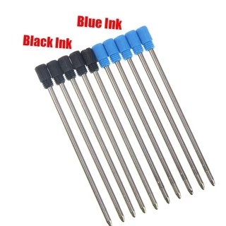 ROW /10 pcs/lot 0.5mm New Medium Nib Core Office Metal Ballpoint Pen Refills Writing Supplies School Signature Hot Blue/Black Ink