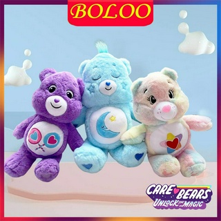 Care Bears 32cm ของเล่นตุ๊กตาหมีน่ารักสาวของขวัญวันเกิด ตุ๊กตาหมีอากาศ สีม่วง มีอมยิ้มLove Bear Plush Toy