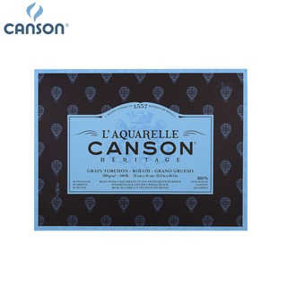 Canson เฮอริเทจ เกรดมืออาชีพ ผิวหยาบ ขนาด 31×41 ซม. หนา 300 แกรม บรรจุ 20 แผ่น 100720013