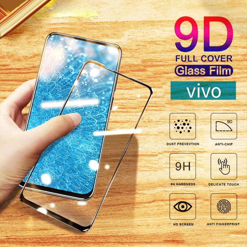 Vivo S1 Pro V15 Pro V17 V19 Z1 Pro Z5X 2020 Y19 U3 9D Anti กระจกเทมเปอร์ขอบครอบคลุมอย่างเต็มที่ป้องก