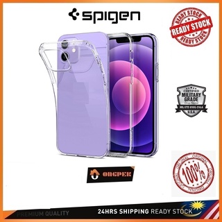 Spigen เคสโทรศัพท์มือถือ TPU แบบใส สําหรับ IPHONE X XS XR 11 12 Mini Pro Max 12