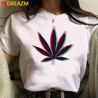 T-shirt  เสื้อยืดลําลอง แขนสั้น พิมพ์ลาย bong weed สไตล์ฮาราจูกุ แนวสตรีท แฟชั่นฤดูร้อน สําหรับผู้ชาย และคู่รักS-5XL