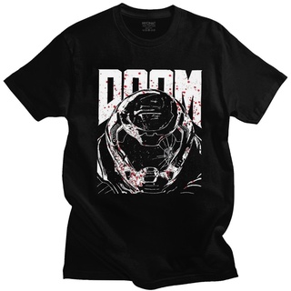 เสื้อยืดผ้าฝ้าย เสื้อยืดแขนสั้น ผ้าฝ้าย 100% พิมพ์ลาย Doom Eternal Doomslayer แฟชั่นคลาสสิก สําหรับผู้ชาย