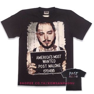 คอตต้อนคอกลม⊕❧﹍เสื้อยืด postmalone posty เสื้อวง post malone postyS-5XL