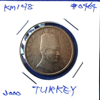 เหรียญ​ประเทศ ตุรกี​ Turkey​ 100000 Lira วาระ75ปีรัฐสาธารณะ​ ใช้แล้ว​ #​0464