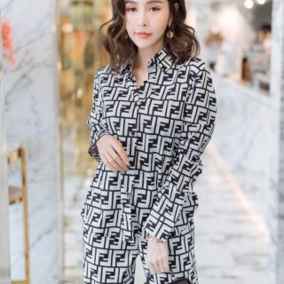 ชุดเซทเชิ้ต ทอลายทั้งตัว หรูหรามาก