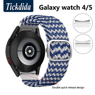 สายนาฬิกาข้อมือไนล่อน ยืดหยุ่น ปรับได้ สําหรับ Samsung Galaxy Watch 5 Pro Watch4 Calssic 46 มม. 44 มม. 40 มม. Samsung Watch5/4