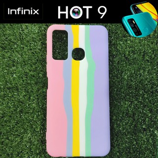 เคสโทรศัพท์ แบบยาง TPU หุ้มกันรอย ลายสายรุ้ง สำหรับ Infinix Hot 9