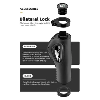 【TH Delivery】ROCKBROS ที ่ จับแฮนด ์ จักรยาน MTB ซิลิโคนล ็ อคคู ่ Grip Anti-skid Shock-ดูดซับขี ่ จักรยานอุปกรณ ์ เสริมจักรยาน