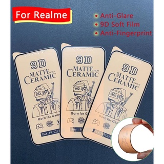 ตัวป้องกันหน้าจอฟิล์มเซรามิคแบบด้าน Realme 10 Pro 9 + Plus 4G 9i 8 5G 8i 7 7i 6 6i 5 5i 5s C55 C53 C35 C33 C30 C30s C25 C25s