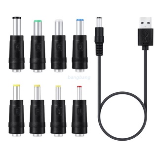 Bang 8In1 5V Usb To Dc 5.5X2.1มม.สายชาร์จเสียบสําหรับพัดลมระบายความร้อนหลอดไฟ Led