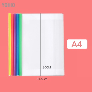 Yohio Book Cover with Rod Thickened Transparent Waterproof Reusable PP Material Paperback Protector