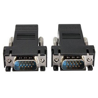 GLINK AD-076 ตัวแปลง VGA เป็นสาย LAN VGA to LAN VGA to RJ45 ตัวเมีย (1 คู่)