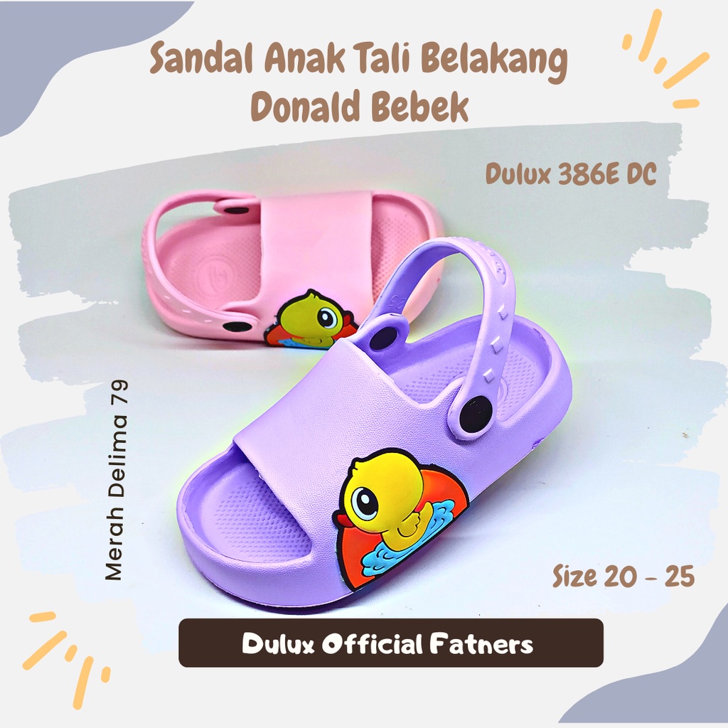 Md 79 - Sendal สายนาฬิกาข้อมือ ลาย Donald Duck สําหรับเด็กผู้หญิง อายุ 1-3 ปี