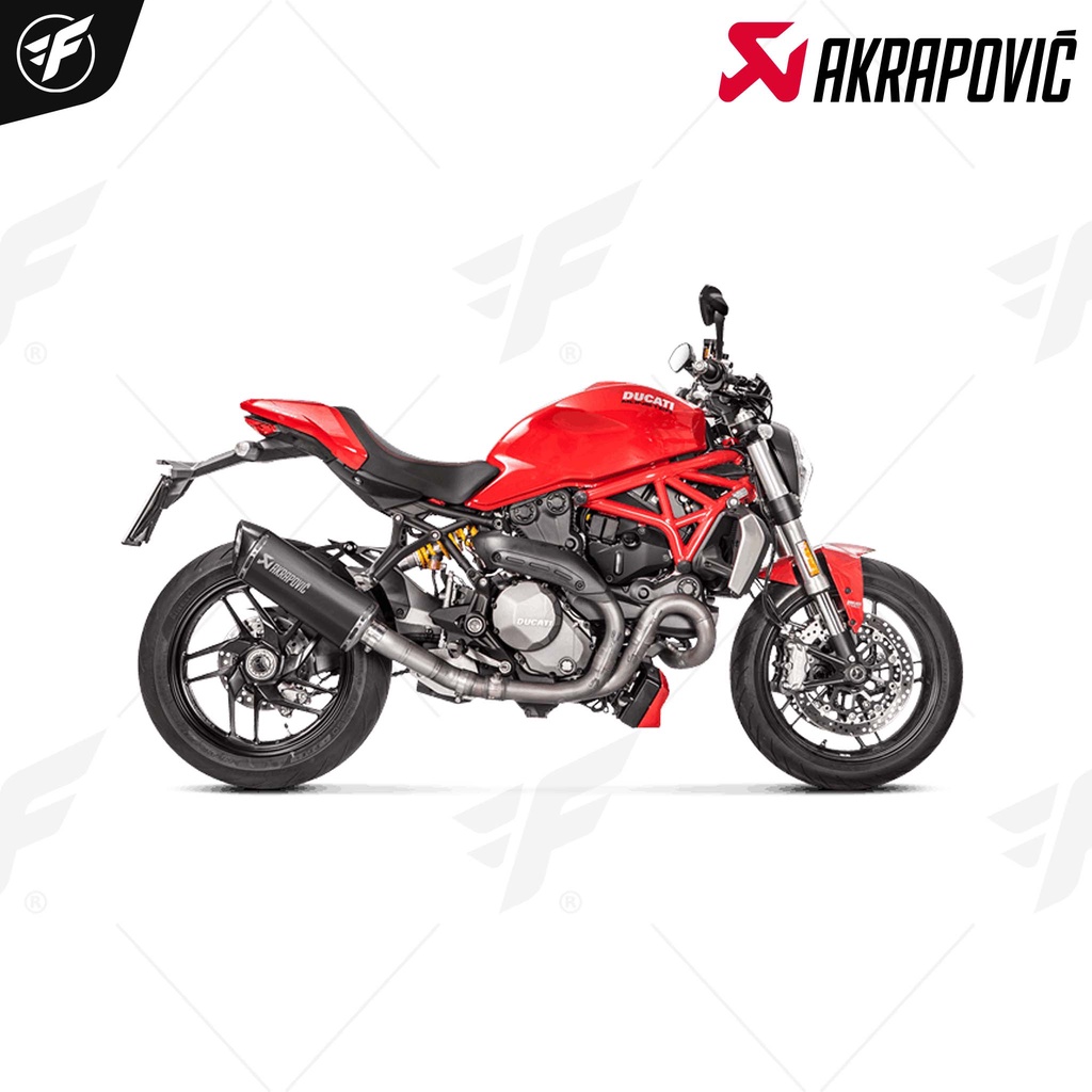 ท่อสูตร/ท่อแต่ง/ท่อไอเสีย Akrapovic Slip on Black 17-18 : for Ducati Monster 1200  Monster821