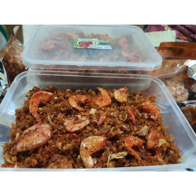น้ำพริกกุ้งเสียบ 150กรัม80฿ ถูกมากๆ