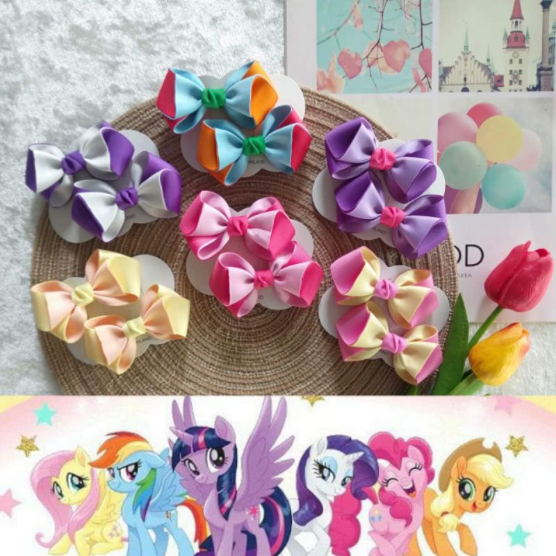 โบว์ติดผมยางมัดผมเด็ก🦄🌈My Little Pony🌈🦄