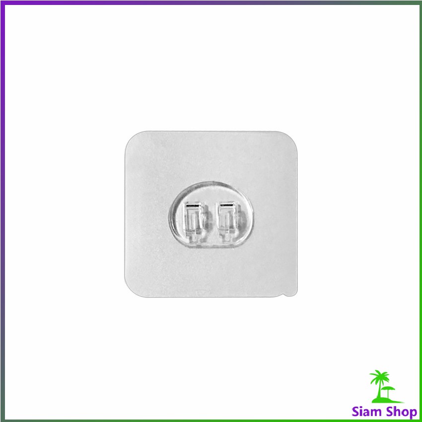 ตะขอกาวเขี้ยวงู   แบบใส  ตะขอแขวนชั้นวาง Adhesive hook - รูปที่ 3