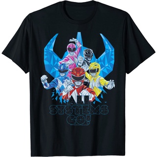 เสื้อยืด พิมพ์ลาย Power Rangers All Systems Go สําหรับผู้ใหญ่S-5XL