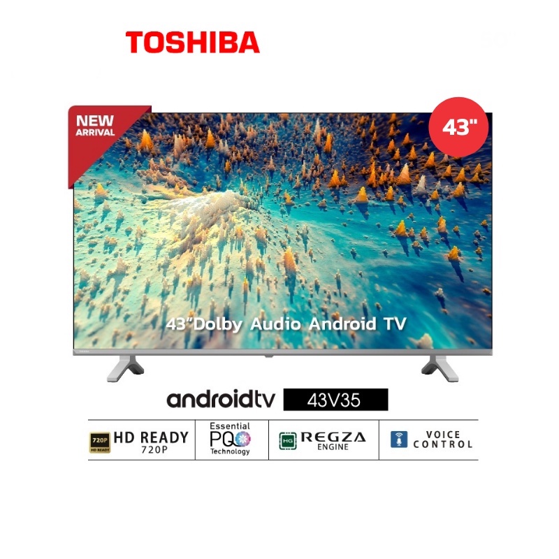 TOSHIBA Android TV FULL HD รุ่น 43V350KP ขนาด 43 นิ้ว รับประกันศูนย์ 1 ปี