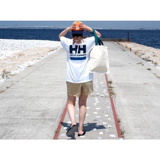 เสื้อยืดโอเวอร์ไซส์เสื้อยืดแขนสั้น คอกลม ผ้าฝ้าย พิมพ์ลาย Helly Hansen Hanli Hansen สําหรับผู้ชายS-3XL