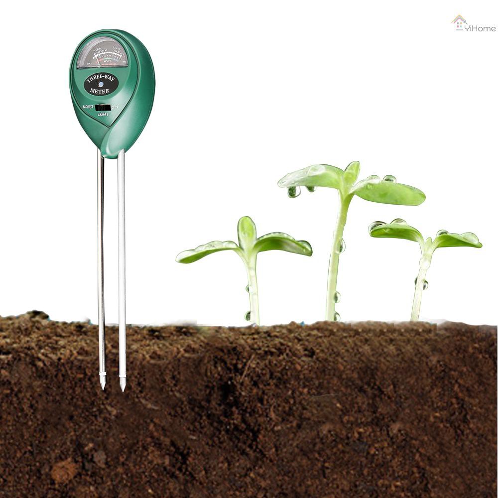 YiHome 3-in-1 Soil Test PH Moisture Meter Light Tester Garden Plant ...