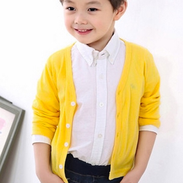 WC600A เสื้อคลุมคาร์ดิแกน สีลูกกวาด คอตตอนถัก 100% *เหลือง* (2ข/3ข/4ข/5ข/6ข)