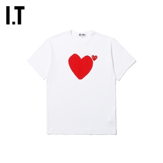 เสื้อยืดแขนสั้นลําลอง พิมพ์ลาย IT CDG PLAY COMME des GARCONS Kawakubo Rei แฟชั่นฤดูใบไม้ร่วง สําหรับผู้ชาย