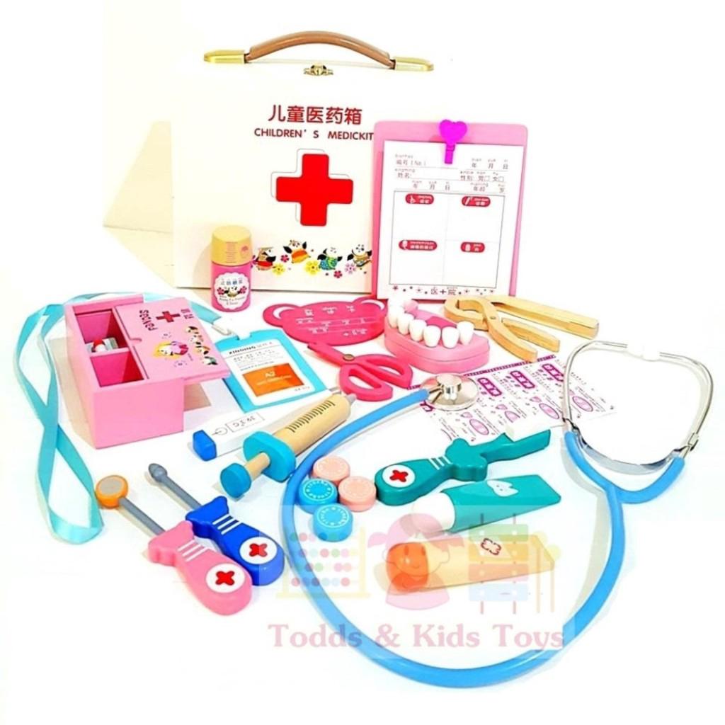 Todds &amp;amp; Kids Toys ของเล่นไม้เสริมพัฒนาการ ชุดคุณหมอกล่องไม้ (Doctor Set)odds &amp;amp; Kids Toys ของเล่นไม้เสริมพัฒนาการ