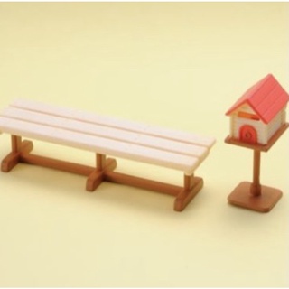 Sylvanian Post Box and Bench มือ 1 จากญี่ปุ่น ตู้จดหมาย จม. ม้านั่ง เก้าอี้นั่ง ซิลวาเนียน เฟอร์นิเจอร์