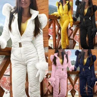 ชุด Jumpsuit สตรีกันน้ํากันหนาวสําหรับเล่นสกี