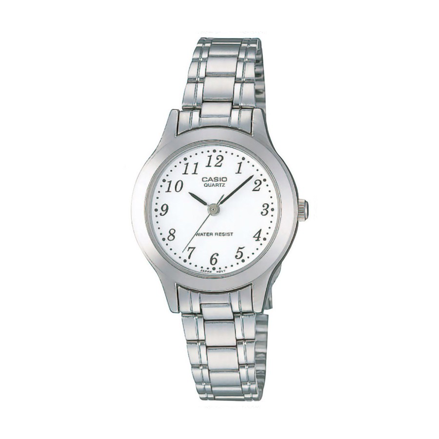 Casio Standard นาฬิกาข้อมือผู้หญิง สายสแตนเลส รุ่น LTP-1128,LTP-1128A,LTP-1128A-7B- สีเงิน