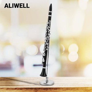 aliwell 16 ซม. โมเดลเครื่องดนตรีคลาริเน็ตขนาดมินิสําหรับตกแต่งบ้าน