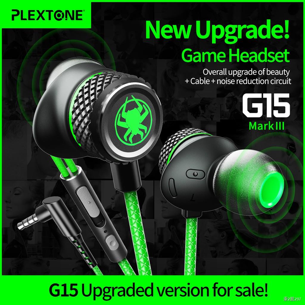 Plextone หูฟังเล่นเกมพร้อมไมโครโฟน 3 . 5 มม . สําหรับโทรศัพท์มือถือ Android PUBG Gaming เล่นเกม COD