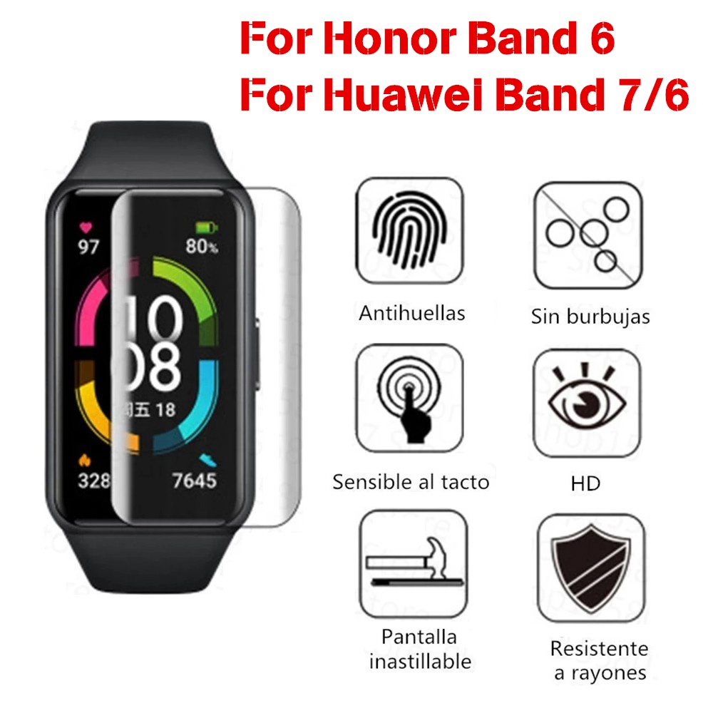 ฟิล์มไฮโดรเจล TPU นิ่ม สําหรับ Huawei Band 7 6 ป้องกันหน้าจอ สําหรับ Huawei Honor Band 6/7 ฟิล์มป้องกัน