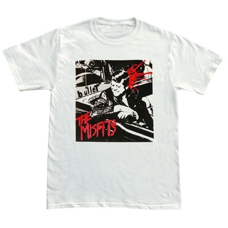 ขายดี!เสื้อยืด พิมพ์ลาย Misfits Bullet s สีขาว สไตล์พังก์ คลาสสิก ไม่ซ้ําใคร สําหรับผู้ชาย GCkpei14JAfinb06S-5XL