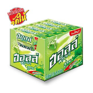 ฮอลล์ ลูกอม รสเฟรชไลม์ ชนิดแท่ง ขนาด 9 เม็ด แพ็ค 20 ชิ้น Hall, Fresh Lime Candy Stick, 9 Sticks, Pack 20 Pcs