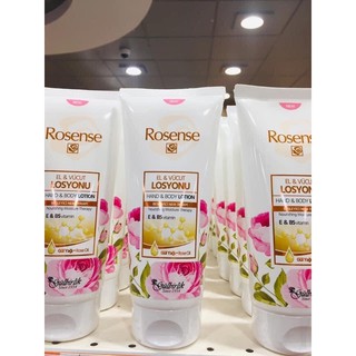 ครีมทรมือกุหลาบ ตุรกี ทามือและผิว 75ml 200ml rosense