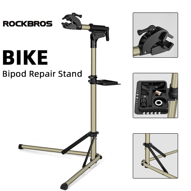 [Fulfilled by Shopee]ROCKBROS ขาตั้งซ่อมจักรยาน MTB เครื่องมือซ่อมจักรยานเสือหมอบ ขาตั้งแสดง แบบพับได้ ปรับได้