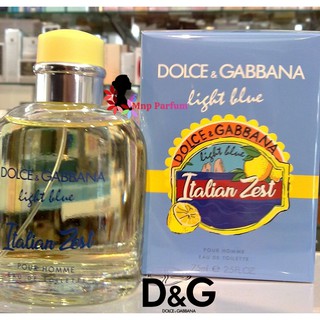 Dolce &amp; Gabbana Light Blue Italian Zest Pour Homme Edt For Men 75 ml. ( กล่องซีล )