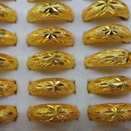 แหวนทองชุป เคลือบหนา5ชั้น งานละเอียดปราณีต เหมือนจริงไม่ลอกไม่ดำ - รูปที่ 2