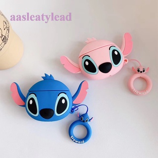 Aasleaty เคสซิลิโคน ลายการ์ตูน Stitch 3D กันกระแทก สําหรับ AirPods 1 2 Pro