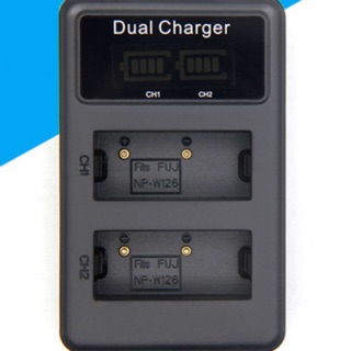 ที่ชาร์จกล้องฟูจิฟิล์มแบบ2ช่อง มีจอLCD สำหรับแบตNP-W126/W126S DUAL CHARGER WITH LCD FUJI X-T / X-E / X-A / X-pro Series