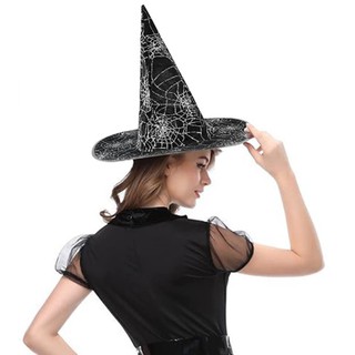 หมวกฮาโลวีน หมวกแฟนซี สกรีนลาย Halloween Witch Adult Kids Party Hat พร้อมส่งจากไทย