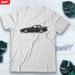 [COD]เสื้อยืด ลาย 1986 PORSCHE P 944 951 Turbo US สีดําS-5XL