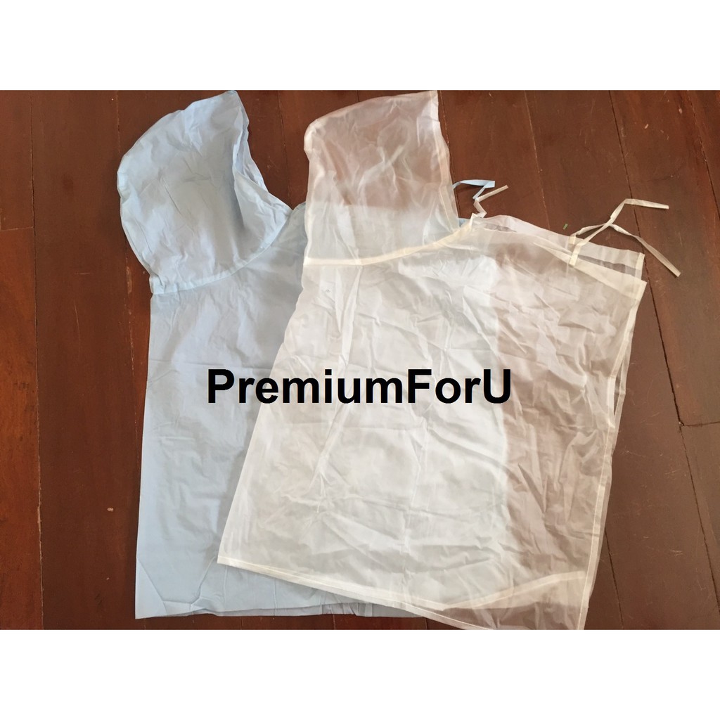 หมวกกันฝน พลาสติกอย่างดี รุ่นค้างคาว คลุมถึงไหล่